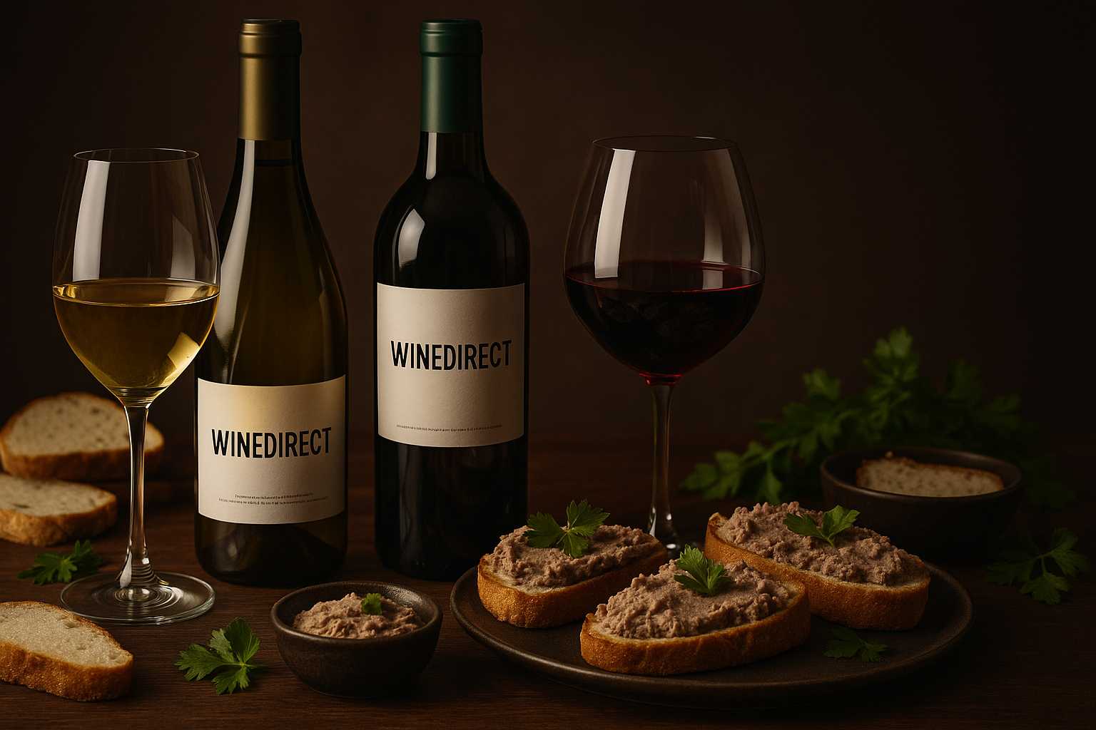 wine with pate